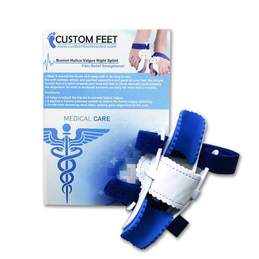 Bunion Hallux Valgus Night Splint – Pain Relief Straightener - Custom Feet Insoles